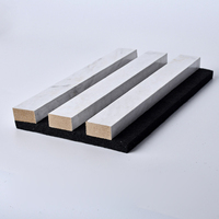 Panneau acoustique en fibre de polyester et bois, grille en MDF, placage bois sculpté, isolation phonique, pour hôtel et appartement modernes