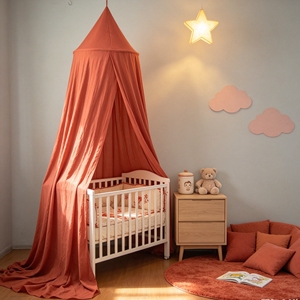 Hanging <strong>Bed</strong> Canopy <strong>Tent</strong> &amp; <strong>Kids</strong> Play <strong>Tent</strong> with Mosquito Net Polyester/Cotton Circular <strong>for</strong> Baby Crib Bedroom Reading Nook Decor - Product Image 3