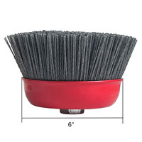 Brosse coupelle en nylon abrasif 3 "/4"/5 "M14 pour meuleuse d'angle Outil rotatif de polissage des métaux