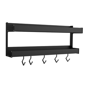 Wall Mounted Two-tier Cutlery Kitchen Spice Rack Shelf Iron Household Closet Kitchen Storage Holders
