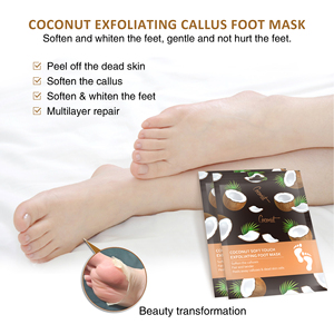<b>Moisturizing</b> Foot Mask with Shea Butter & Coconut Oil Hydrating Foot Peel Mask for Dry Cracked Feet Dry Skin Men Women Gifts SPA - Product Image 3