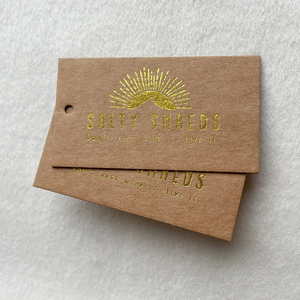 High Quality <strong>Custom</strong> <strong>Hang</strong> <strong>Tag</strong> Recycled Luxury Paper Swing <strong>Tags</strong> Label For Clothing Bags Shoes With Embossed Logo - Product Image 6