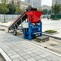 Machine semi-automatique de fabrication de blocs creux, équipement de formage de briques en béton pour usine de matériaux de construction de moyenne taille
