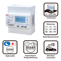 Medidor de Energía Digital Fineco EM537, 3*133/230V 3*230/400V, Trifásico, 4 Hilos, Comunicación Modbus RTU, Clase de Precisión