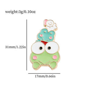 เข็มกลัดโลหะเคลือบสีทองรูปตัวการ์ตูนน่ารักสลักด้วยมือสำหรับเสื้อผ้ากระเป๋าเครื่องประดับแบบหมุด - Product Image 6