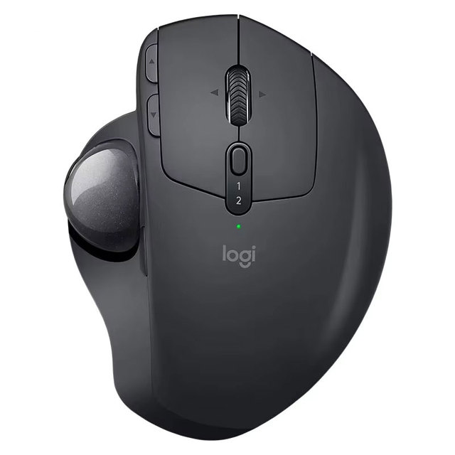 Logitech MX Ergo S Wireless Trackball Mouse Adjustable Ergonomic Design, Rechargeable, for Office, Drawing & Laptop