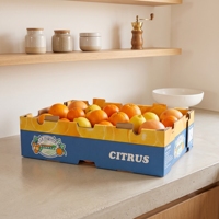 Boîte à fruits personnalisée en papier pour le stockage, le transport et la présentation en magasin des produits frais