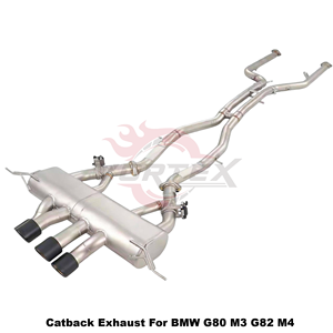 Vortex Electronic Valved Exhaust System for BMW G80 M3 G82 M4 S58 MP Style Center Diagonal Tips Kit - Product Image 3