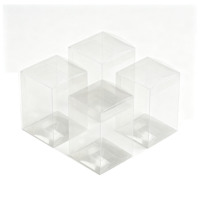 Boîte cadeau en plastique transparent en acétate écologique PVC, boîte pliante en PET avec impression pour café, bonbons, couleurs CMYK, recyclable et durable