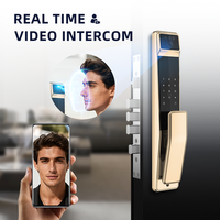Cerradura Inteligente con Reconocimiento Facial 3D, Cámara WiFi, Timbre, Huella Dactilar, Entrada sin Contacto, sin Llave, Aleación de Aluminio, para Puerta Principal