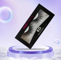 Cils synthétiques 3D doux de haute qualité faits à la main, marque privée, 1 paire, avec brosse