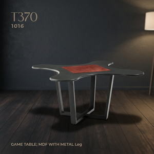 Irregular L-Shape Game <b>Table</b> MDF Tabletop Metal Legs DIY Assembly <b>Card</b> <b>Table</b> for Game Room Living Room - Product Image 2