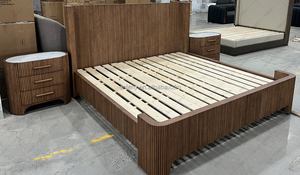FERLY Elegante Letto King Size in Legno con Comodini Set Completo di Mobili di Lusso per Camera da Letto - Product Image 3