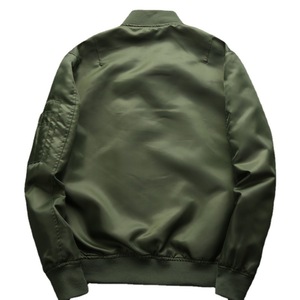 Giacca bomber uomo OEM con ricamo/stampa logo personalizzato, giacca volo MA1 sottile, giacca sport pilota nylon impermeabile - Product Image 3