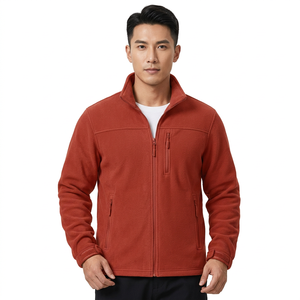 Custom Logo OEM Service Winter Men's Casual <b>Fleece</b> Tactical Bomber <b>Jacket</b> with Stand Collar Zipper Closure Waterproof - Product Image 3