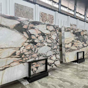 Pink Luxury Stone Kitchen <b>Marble</b> Slab Countertop Island Table Light Luxury Stone TV Background Wall <b>Marble</b> Wall Cladding - Product Image 4