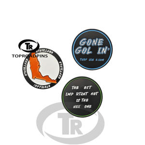 Outil de réparation de divots de golf en métal avec logo personnalisé, aimant, clip de chapeau et marqueur de balle, modèle vierge, vente en gros - Product Image 1