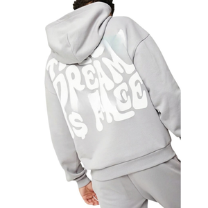 New Design Keep <strong>Warm</strong> Fleece <strong>Joggers</strong> Cropped Top Set Custom Hoodie Sweatpants Set Puff Print Pattern Winter Two-Piece Tracksuit - Product Image 3