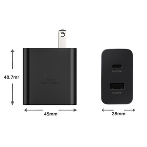 <span class=keywords><strong>Cargador</strong></span> PD de 35W Tipo C, Adaptador de Carga Súper Rápida de 35W con 2 Puertos <span class=keywords><strong>para</strong></span> Teléfonos Móviles <span class=keywords><strong>Samsung</strong></span> S23, S24, S25, S26 - Product Image 4