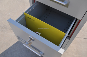 Armoire de classement ignifuge à 4 tiroirs avec serrure à clé, mobilier de bureau commercial, construction en acier/métal pour solution de rangement de boîtes aux lettres - Product Image 4