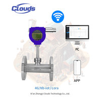 Débitmètre thermique sans fil à faible débit et haute sensibilité 4G NB-IoT LoRa pour détection de fuites, débitmètre numérique avec boîtier IP65 et contrôle à distance