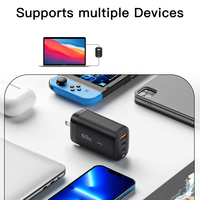 Chargeur de téléphone 65W GaN USB C PD 3.0, adaptateur mural rapide, vente en gros, OEM, logo personnalisé, alimentation multi-ports, voyage, usine, en vrac