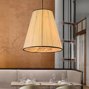 Lustre LED rond de style japonais pour salle à manger, restaurants chinois modernes et stands de restauration - Product Image 1