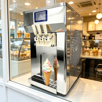 En stock aux États-Unis : Machines à glace molle commerciales Ocean Power 3 saveurs, fabriquées en Allemagne pour camions à glace et équipement de crème glacée