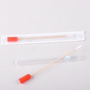 Flocked Cotton Swabs Disposable Sterile Nasopharyngeal Sampling Medical Grade For Laboratory Use With Nylon Tip And Red Cap - Product Image 1