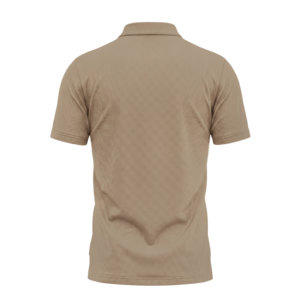 Men'<b>s</b> Beige Short Sleeve Cotton <b>Polo</b> <b>Shirt</b> Solid Color Casual Style Breathable Knitted Fabric Regular Fit Front Logo - Product Image 5