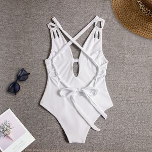 Traje de Baño de Una Pieza de Alta Calidad para Mujer, Bikini de Un Hombro con Push-Up, Tanga, Tallas Grandes, Sexy, Color Sólido, Secado Rápido - Product Image 3