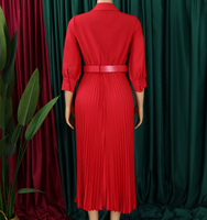 Conçu sur mesure femme grande taille robe col en V taille haute mi-longueur manches trois quarts automne parapluie Grace robes