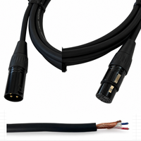 Câble de microphone XLR mâle-femelle OEM CH-R044 avec blindage spiralé, gaine en PVC, conducteur en cuivre sans oxygène