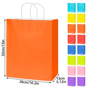 Custom Printed Multi-Color Kraft Paper Bag for Children's Festivals Packaging Shoes <b>Candles</b> <b>Photo</b> Frames Food Use Shopping Tote - Product Image 3