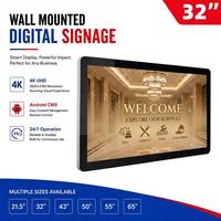 Affichage numérique tactile 4K mural commercial, écran publicitaire LCD, affiche publicitaire, Android, WiFi, CMS, gestion à distance, publicité intérieure