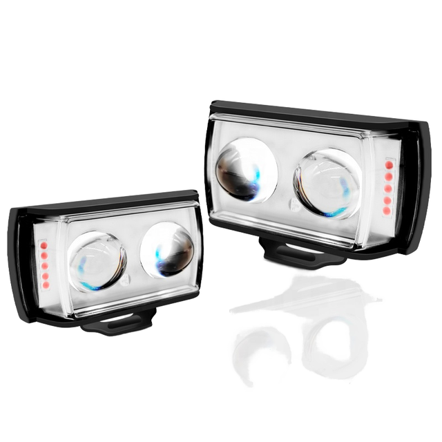 Colorful LED Angel Eye Lens DRL Bulb Work Light & Fog Lamp for Car Truck SUV ATY Motorcycle-Front Lighting System