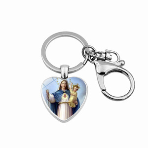 <span class=keywords><strong>Dreamwork</strong></span> – accessoire de mode religieux, breloques en cœur vierge marie, porte-clés en métal, porte-clés pour femmes, cadeaux artisanaux d'anniversaire - Product Image 4