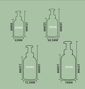 300ML Witte PET Pompfles voor Gezichtsreiniger & Handdesinfectiemiddel, 500ml inhoud, Zeefdruk, Optie voor aangepast logo, Cosmetische kwaliteit - Product Image 2