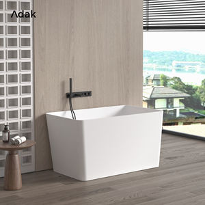 Robuste Kunststein badewanne Freistehende Badewanne mit fester Oberfläche für kleines Badezimmer - Product Image 3