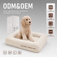 Maßgefertigtes Quadratisches Memory-Schaum Hundebett mit Rutschfester Unterseite und Abnehmbarem Waschbarem Bezug für Tiermarken-Importeure und Großabnehmer