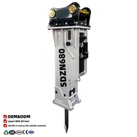 Hydraulikhammer für Bagger 1-6 Tonnen Mini-Bagger Beton- und Gesteinshammer Anbaugerät JCB 3CX 4CX 4DX 580 Baggerlader OEM/ODM