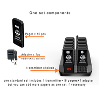 Système de radiomessagerie sans fil pour dispositif d'appel de file d'attente de restaurant avec 16 téléavertisseurs vibrants