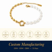 Bracelets WANQI en acier inoxydable plaqué or 18 carats, bijoux à maillons de chaîne tendance, diamantés, étanches et anti-ternissement, vente chaude