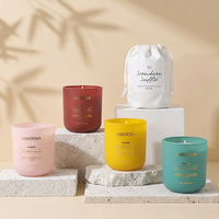 Benutzer definierte Luxus Aroma therapie Soja Duftglas Glas Kerze Home Decor Private Label Natürliches Pflanzen wachs Gel Paraffin Wachs Bulk
