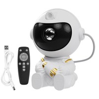 Lampe de projection laser ciel étoilé et nébuleuse, alimentée par USB, en ABS, avec télécommande, intensité réglable, veilleuse décorative pour chambre à coucher
