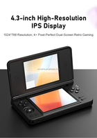 Consoles de jeu portables RG DS Plus Anbernic Flip, écran IPS double de 4,3 pouces, 4000 mAh, RK3568, consoles de jeu vidéo RG DS Plus Retroid