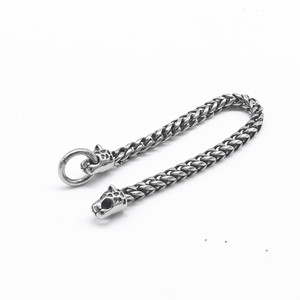yunnique Unisex Silver Titanium Steel <b>Chain</b> <b>Bracelet</b> Animal Shape Leopard Design Fashion Jewelry for <b>Men</b> and Women - Product Image 2