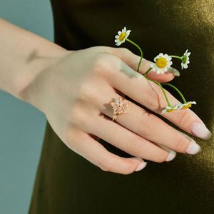 Dylam Exclusive Design 925 Sterling <b>Silver</b> Rhodium 18K Gold Plated Women Rotatable <b>Spinning</b> Sakura 5A Zirconia Anxiety <b>Rings</b> - Product Image 6