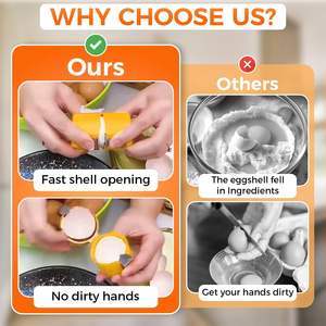 Nuevo Separador de Cáscaras de Huevo Manual de Plástico, 3 Piezas, Herramienta para Romper, Pelar y Abrir Cáscaras de Huevo Cocidos o Crudos - Product Image 2