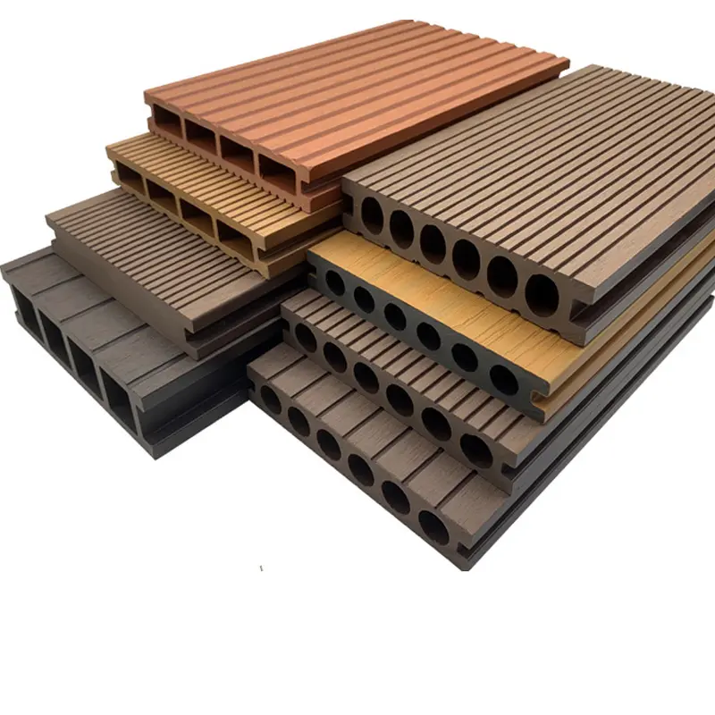 Decking composito di plastica di legno cavo pavimento impermeabile per esterni in Wpc